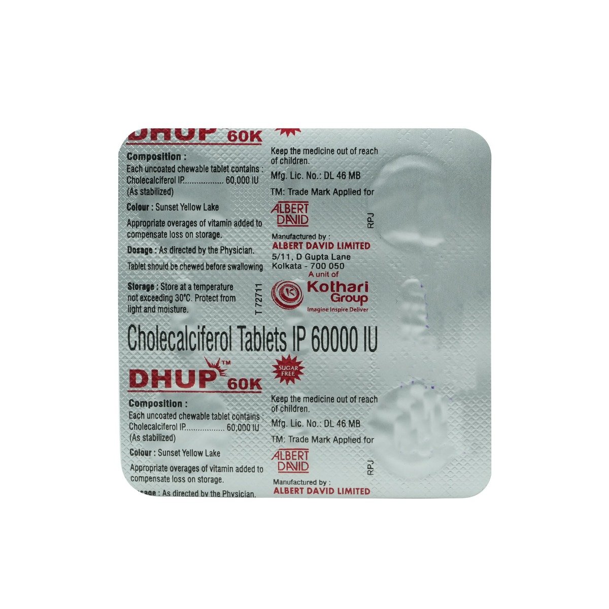 Dhup 60K Tablet 4's, Pack of 4 Dhup 60K Tablet 4's, Pack of 4