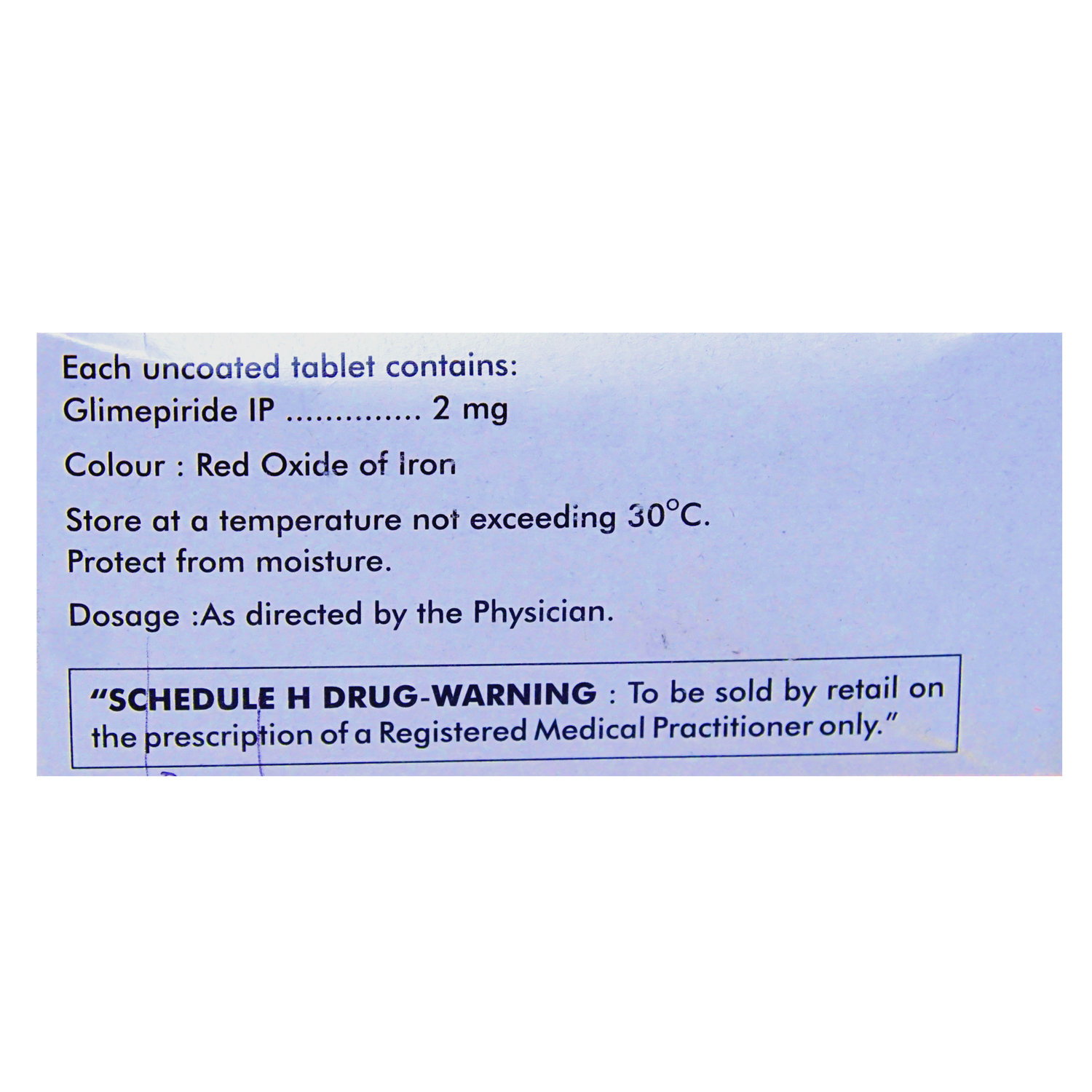 Diapride 2 mg Tablet 10's, Pack of 10 TabletS Diapride 2 mg Tablet 10's, Pack of 10 TabletS