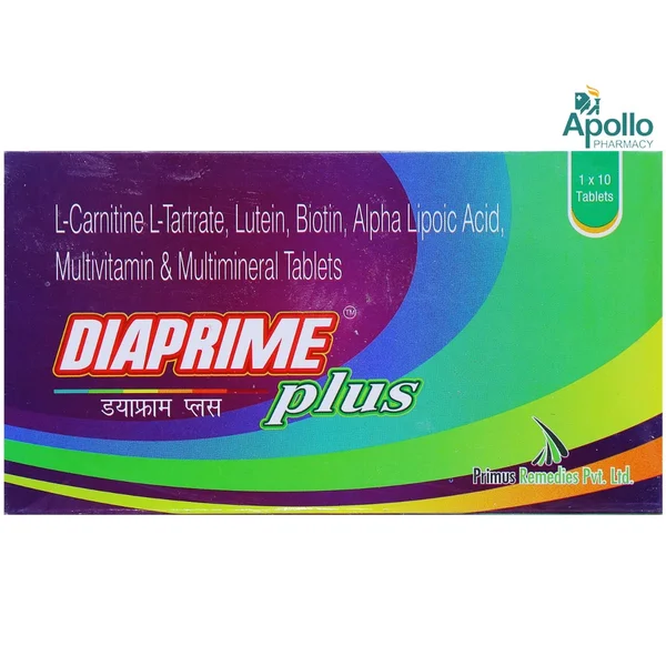 Diaprime Plus Tablet 10's, Pack of 10