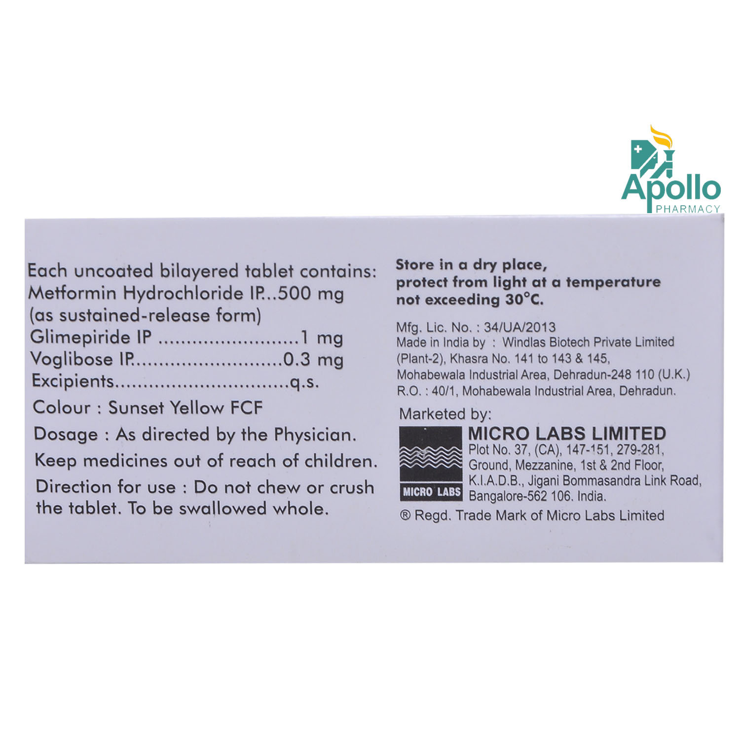 DIAPRIDE M1 HV TABLET 10'S, Pack of 10 TABLETS DIAPRIDE M1 HV TABLET 10'S, Pack of 10 TABLETS