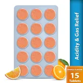 Digene Tablets Acidity &amp; Gas Relief Orange flavour 15'S, Pack of 15 TabletS