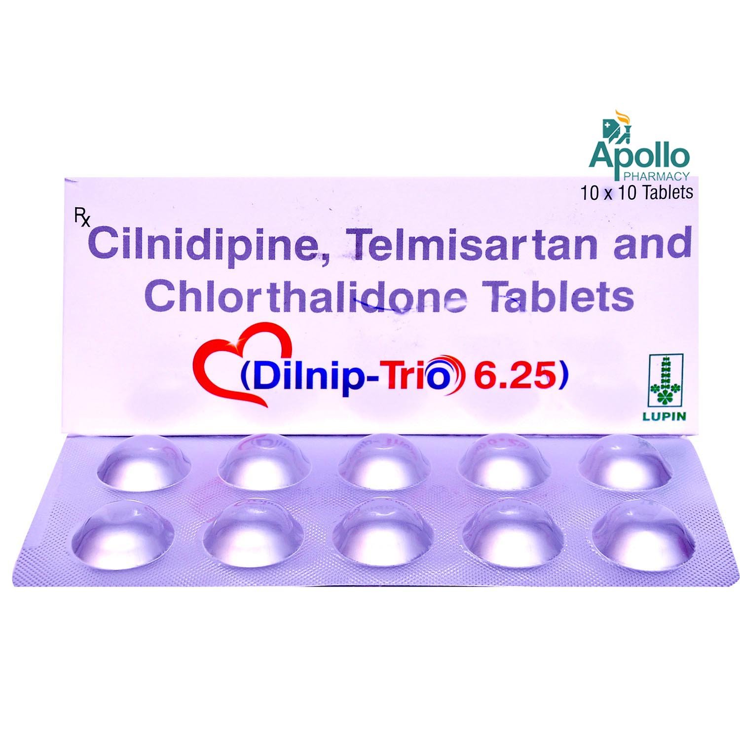 Dilnip Trio 6.25mg Tablet 10's, Pack of 10 TABLETS Dilnip Trio 6.25mg Tablet 10's, Pack of 10 TABLETS