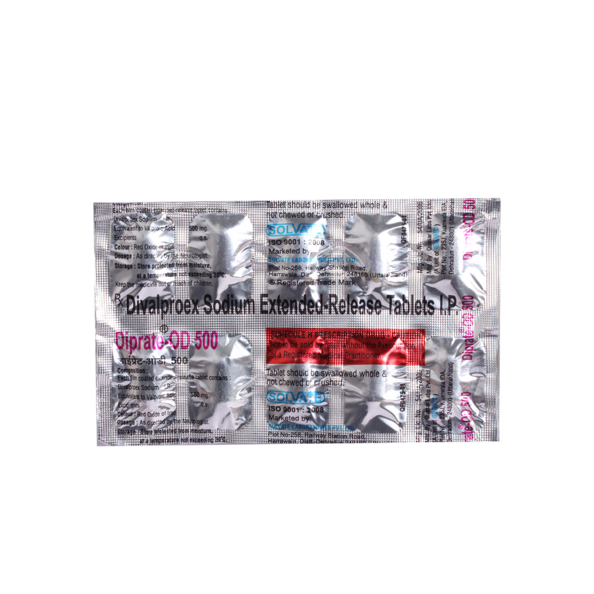 Diprate OD 500 Tablet 10's, Pack of 10 TabletS Diprate OD 500 Tablet 10's, Pack of 10 TabletS