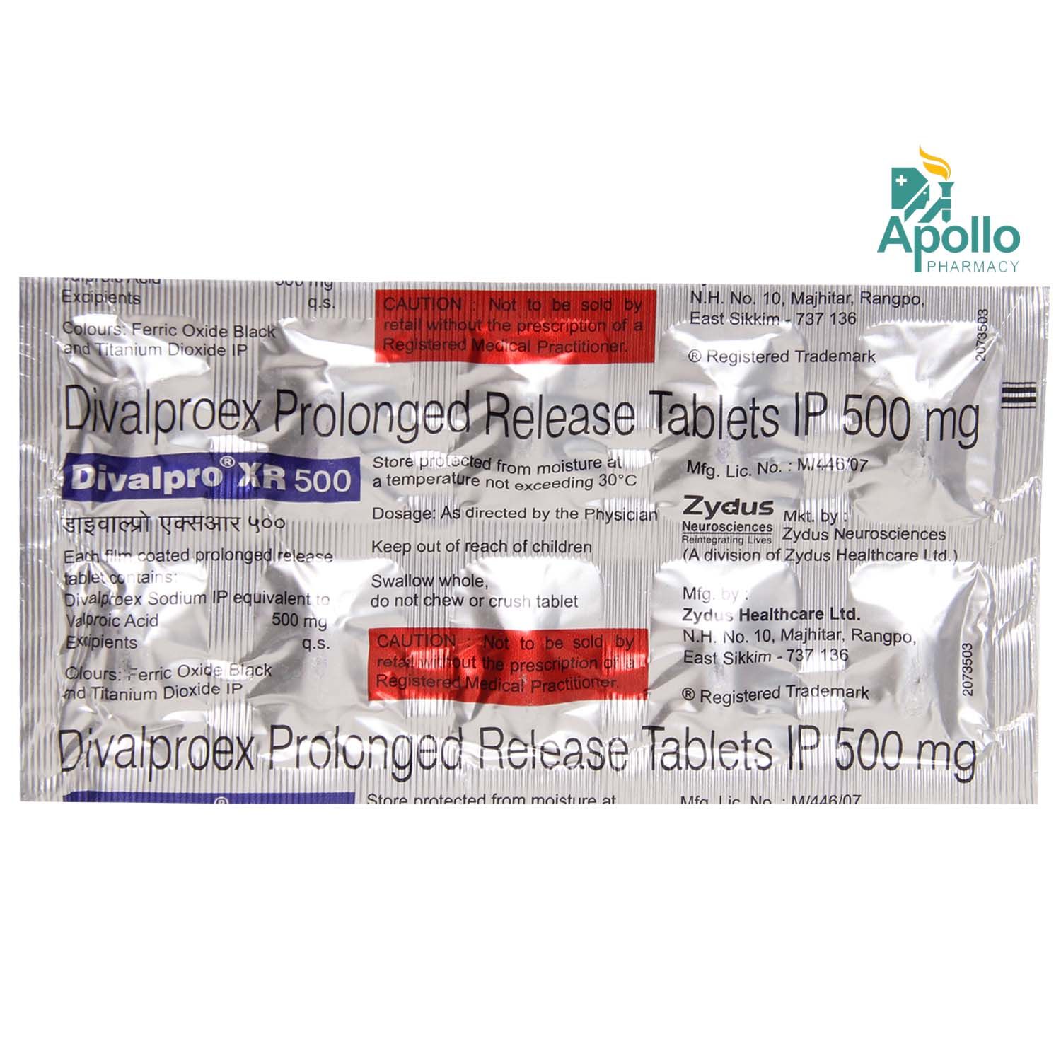 Buy DIVALPRO XR 500MG TABLET Online