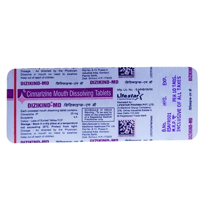 Dizikind MD Tablet 10's, Pack of 10 TabletS