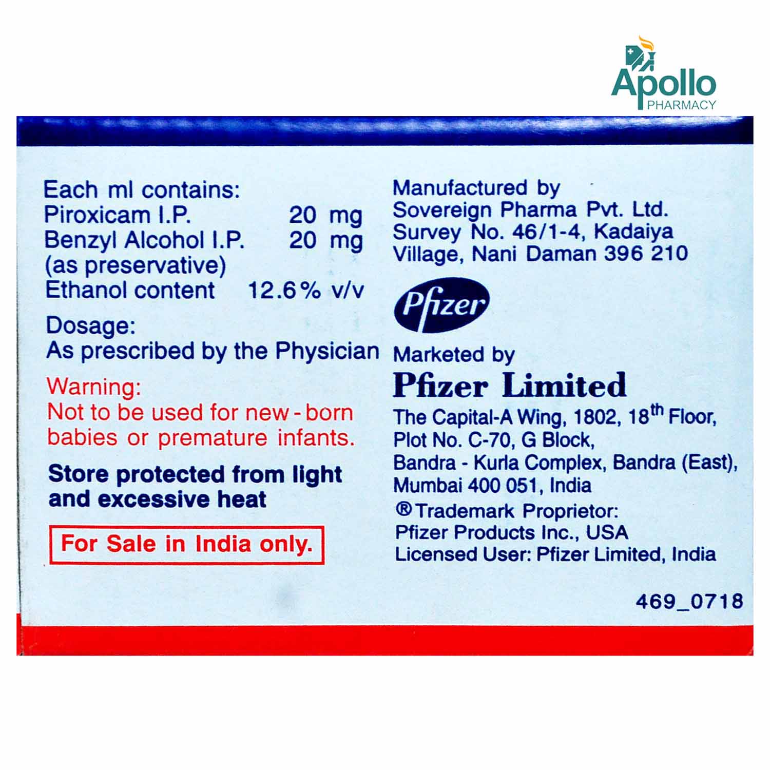 Dolonex 40 mg IM Injection 5 x 2 ml, Pack of 5 InjectionS Dolonex 40 mg IM Injection 5 x 2 ml, Pack of 5 InjectionS