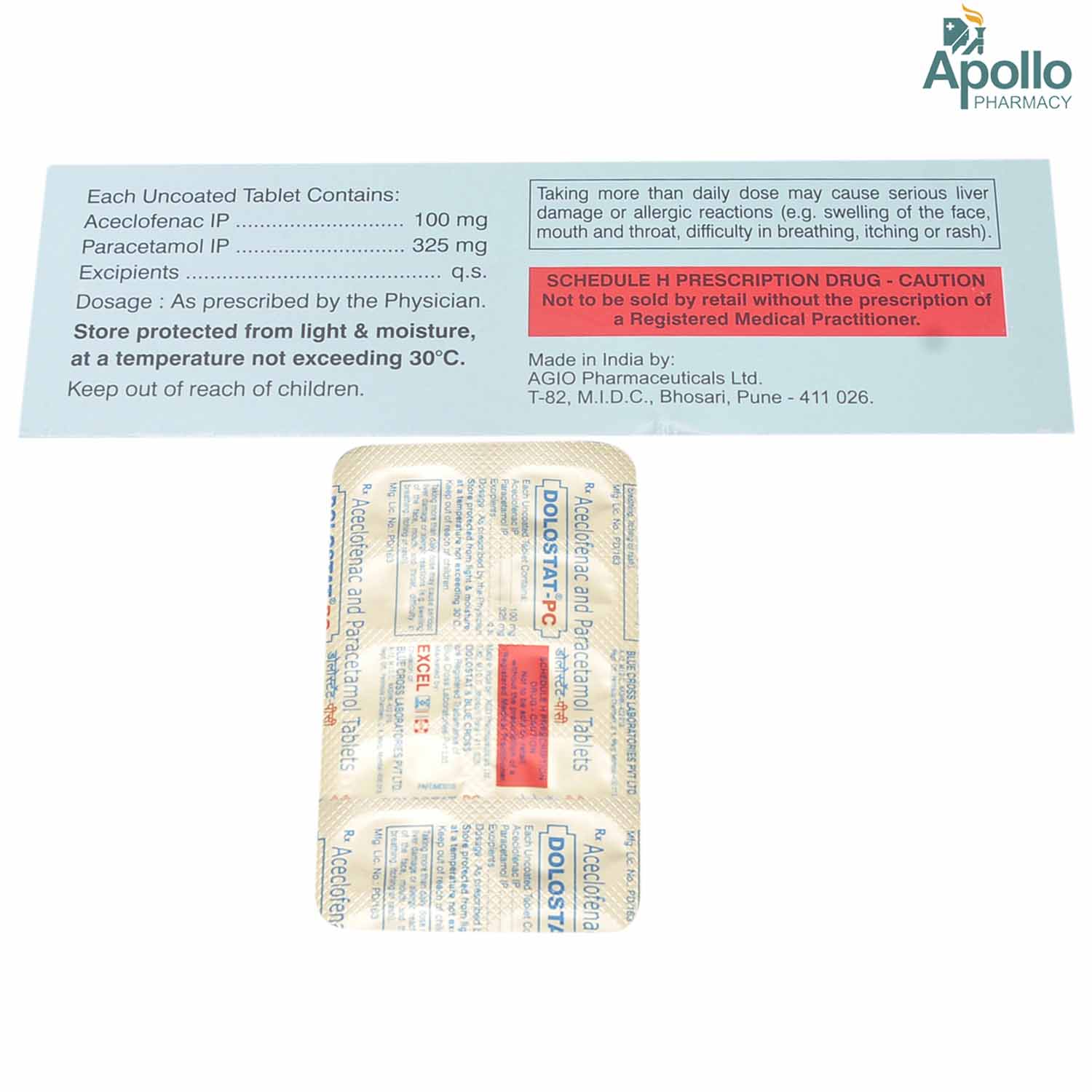 Dolostat PC Tablet 10's, Pack of 10 TabletS Dolostat PC Tablet 10's, Pack of 10 TabletS