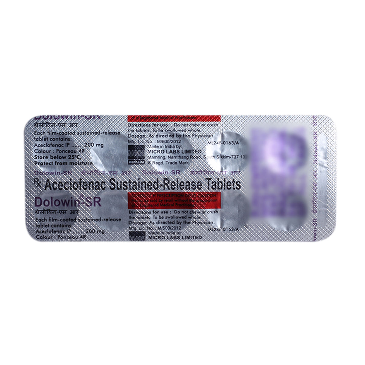 Buy Dolowin SR 200 mg Tablet 10's Online