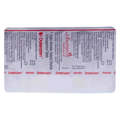 Dolanzen Tablet 10's, Pack of 10 TABLETS