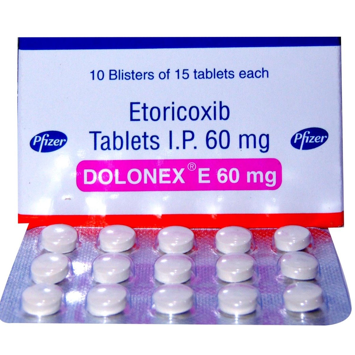 Dolonex E 60 mg Tablet 15's, Pack of 15 TABLETS Dolonex E 60 mg Tablet 15's, Pack of 15 TABLETS
