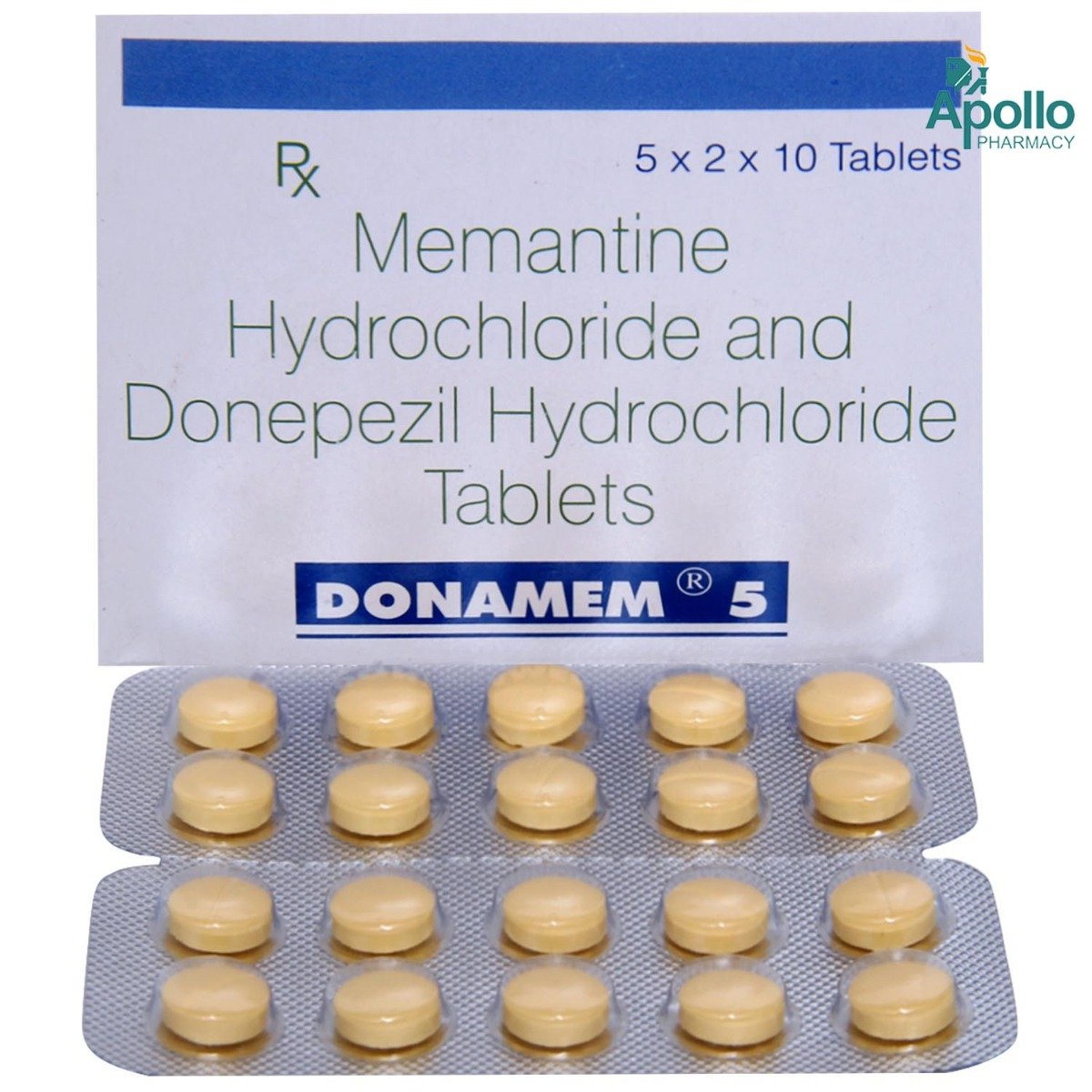 Donamem 5 Tablet 10's, Pack of 10 TABLETS Donamem 5 Tablet 10's, Pack of 10 TABLETS