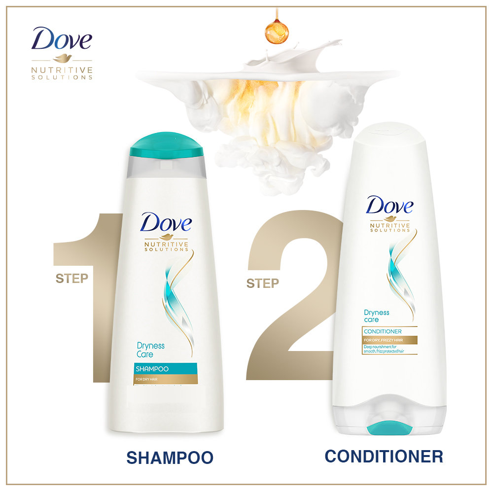 Dove Dryness Care Shampoo, 340 ml, Pack of 1 Dove Dryness Care Shampoo, 340 ml, Pack of 1