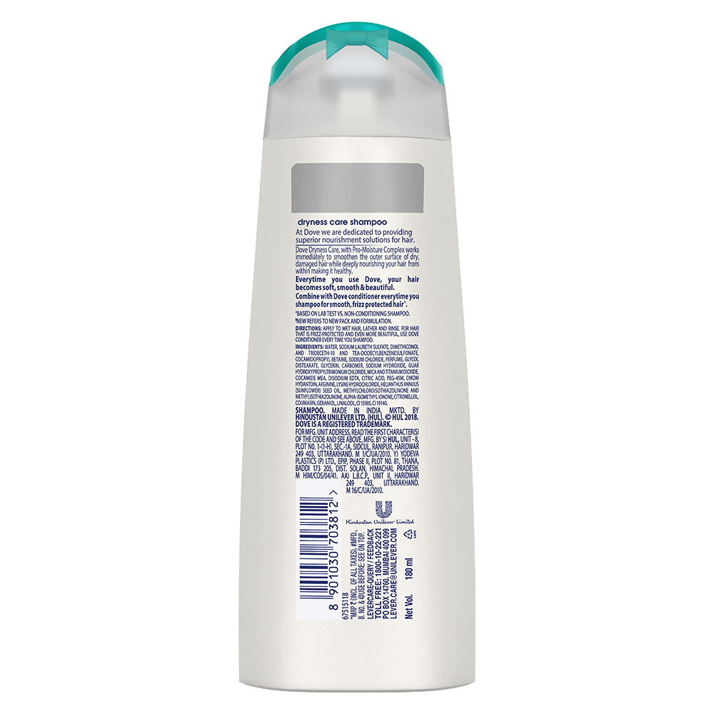 Dove Dryness Care Shampoo, 180 ml, Pack of 1 Dove Dryness Care Shampoo, 180 ml, Pack of 1