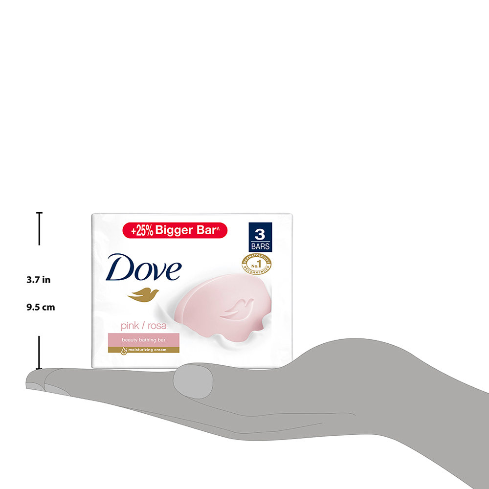 Dove Pink Beauty Bathing Bar, 375 gm (3 x 125 gm), Pack of 1 Dove Pink Beauty Bathing Bar, 375 gm (3 x 125 gm), Pack of 1