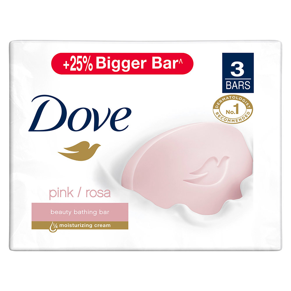 Dove Pink Beauty Bathing Bar, 375 gm (3 x 125 gm), Pack of 1 Dove Pink Beauty Bathing Bar, 375 gm (3 x 125 gm), Pack of 1