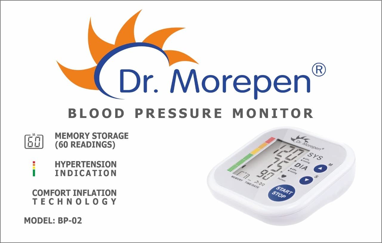 Dr. Morepen Blood Pressure Monitor BP-02, 1 Count, Pack of 1 Dr. Morepen Blood Pressure Monitor BP-02, 1 Count, Pack of 1