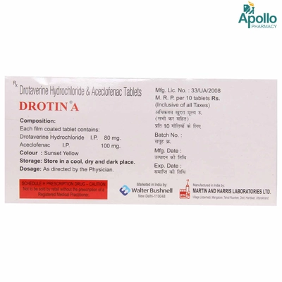 Drotin A Tablet 10's, Pack of 10 TABLETS