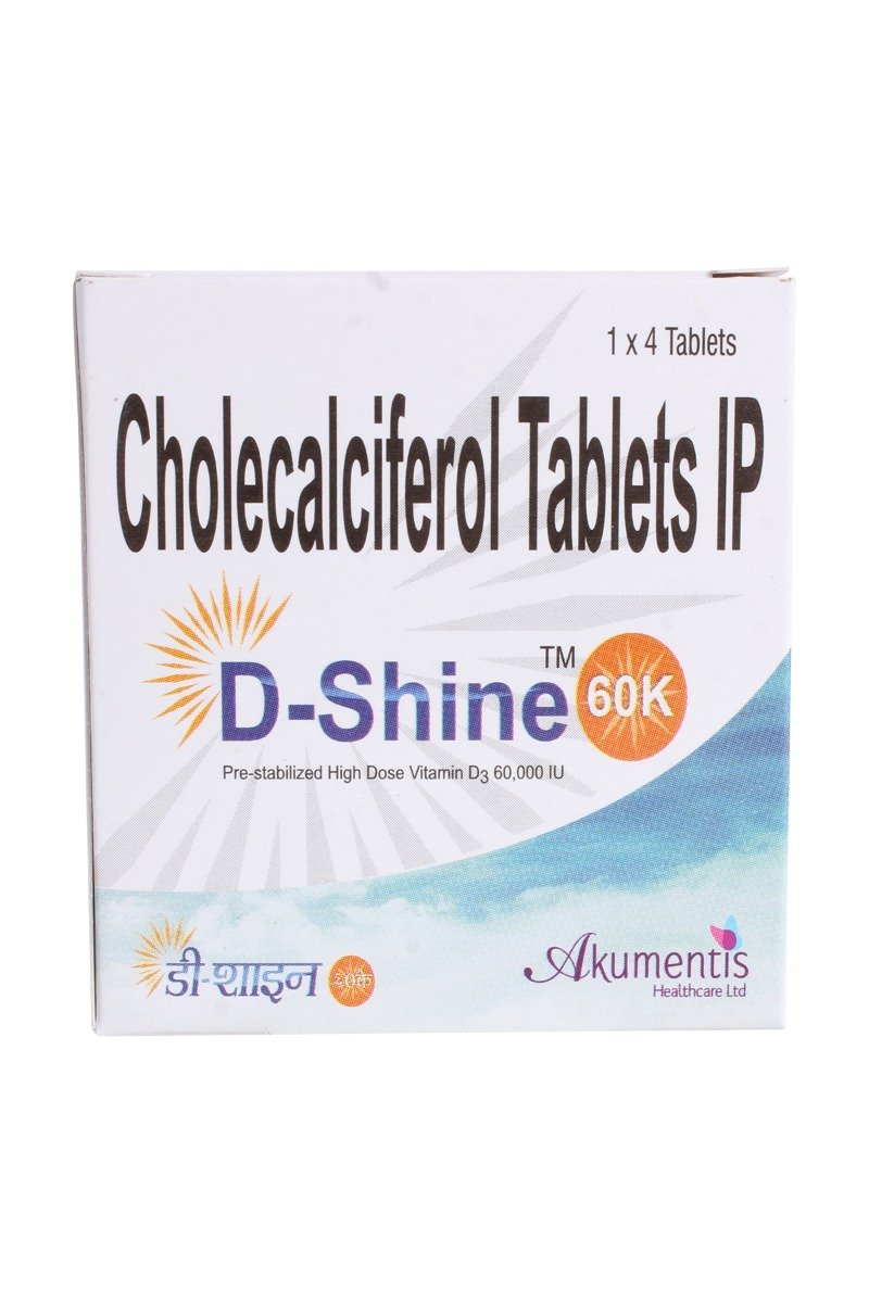 Dshine 60K Tablet 4's, Pack of 4 Dshine 60K Tablet 4's, Pack of 4