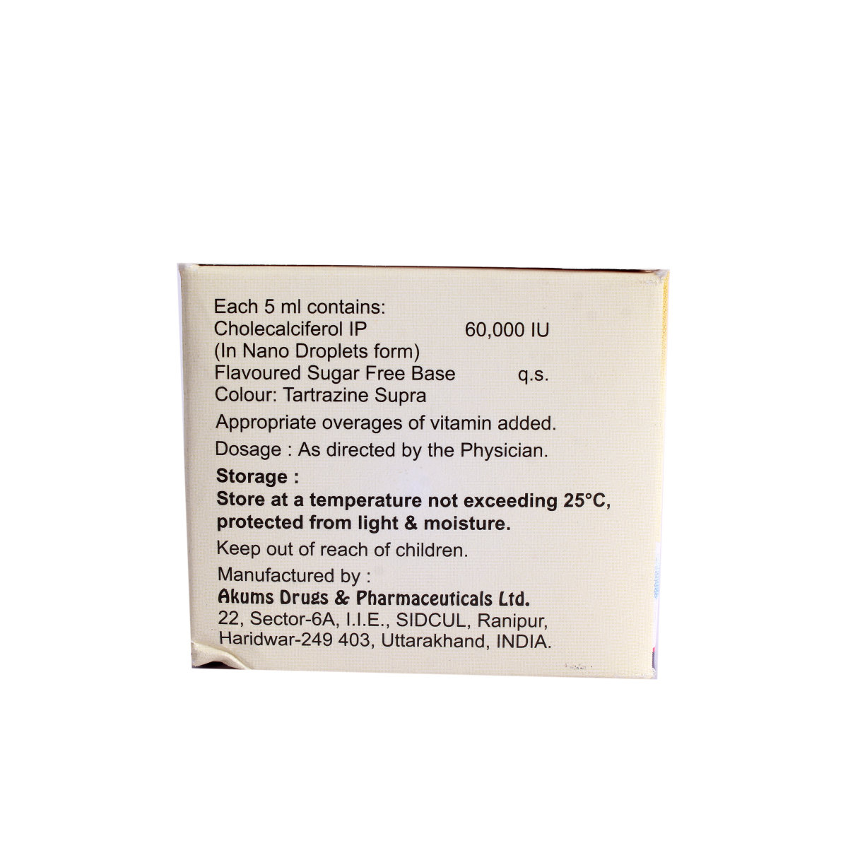 Dsun Nano 60K Sugar Free solution 5 ml, Pack of 1 Dsun Nano 60K Sugar Free solution 5 ml, Pack of 1