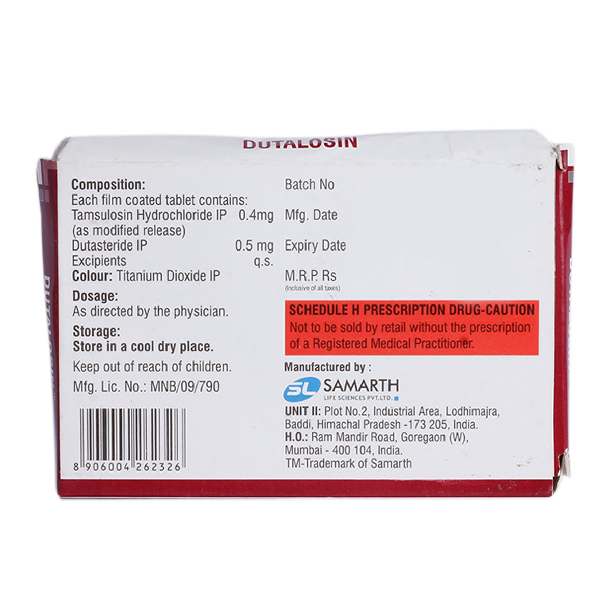 Dutalosin Tablet 15's, Pack of 15 Dutalosin Tablet 15's, Pack of 15