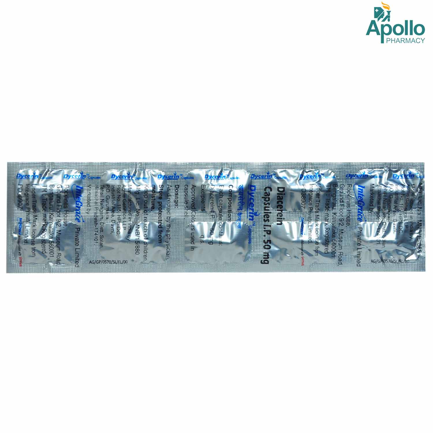 Dycerin Capsule 10's, Pack of 10 CAPSULES Dycerin Capsule 10's, Pack of 10 CAPSULES