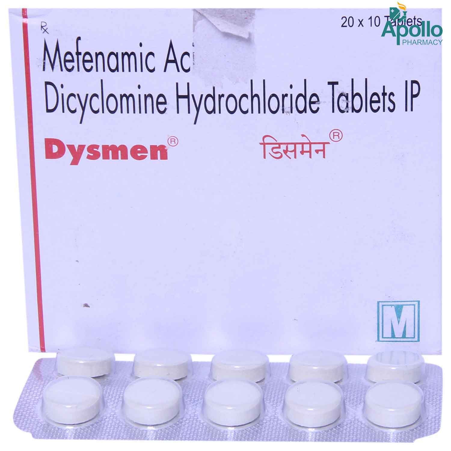 Dysmen Tablet 10's, Pack of 10 TABLETS Dysmen Tablet 10's, Pack of 10 TABLETS