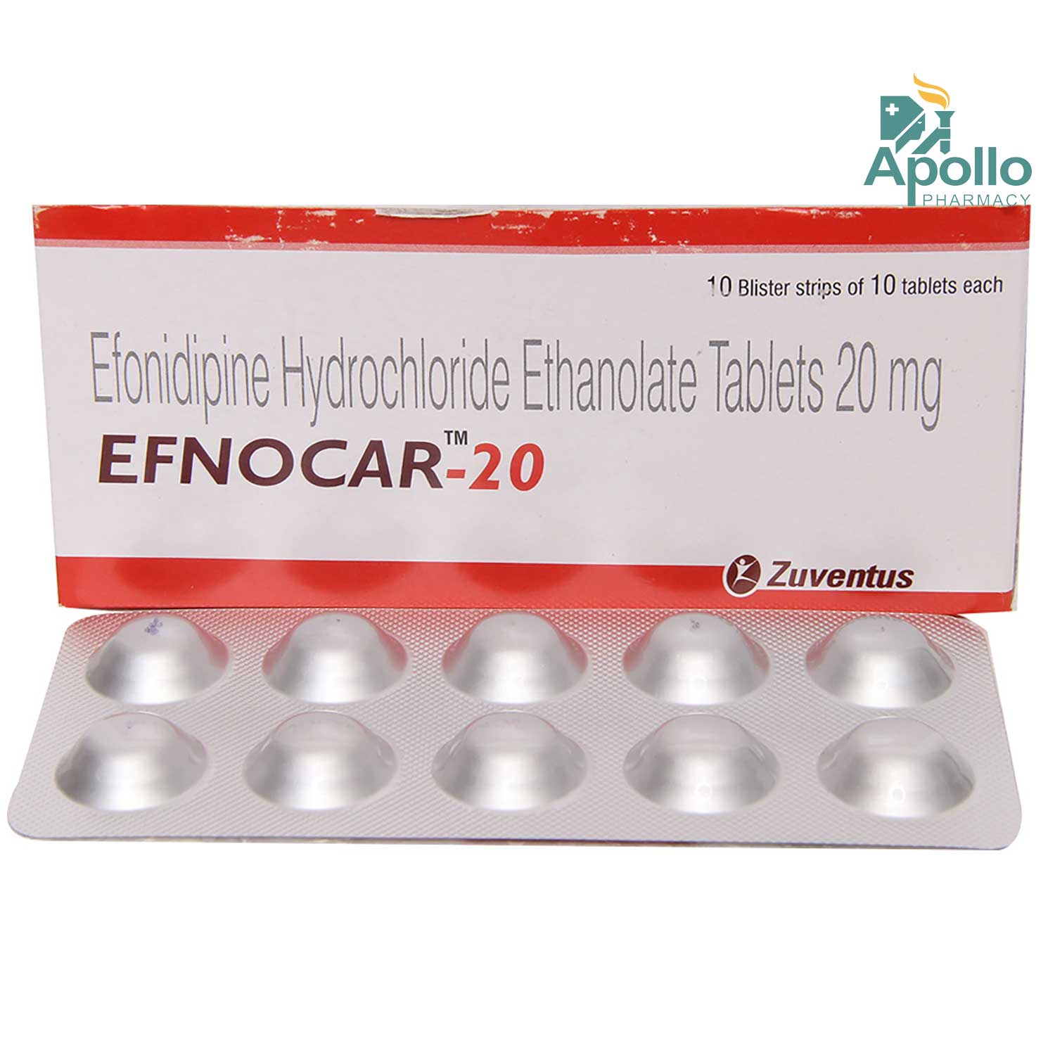Efnocar 20 Tablet 10's, Pack of 10 TABLETS Efnocar 20 Tablet 10's, Pack of 10 TABLETS