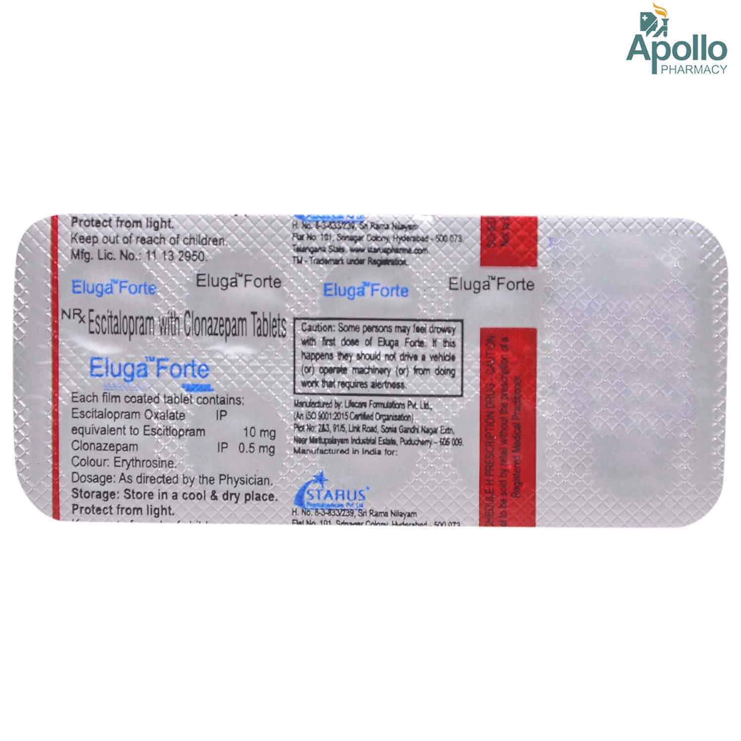 ELUGA FORTE TABLET 10'S, Pack of 10 TabletS ELUGA FORTE TABLET 10'S, Pack of 10 TabletS