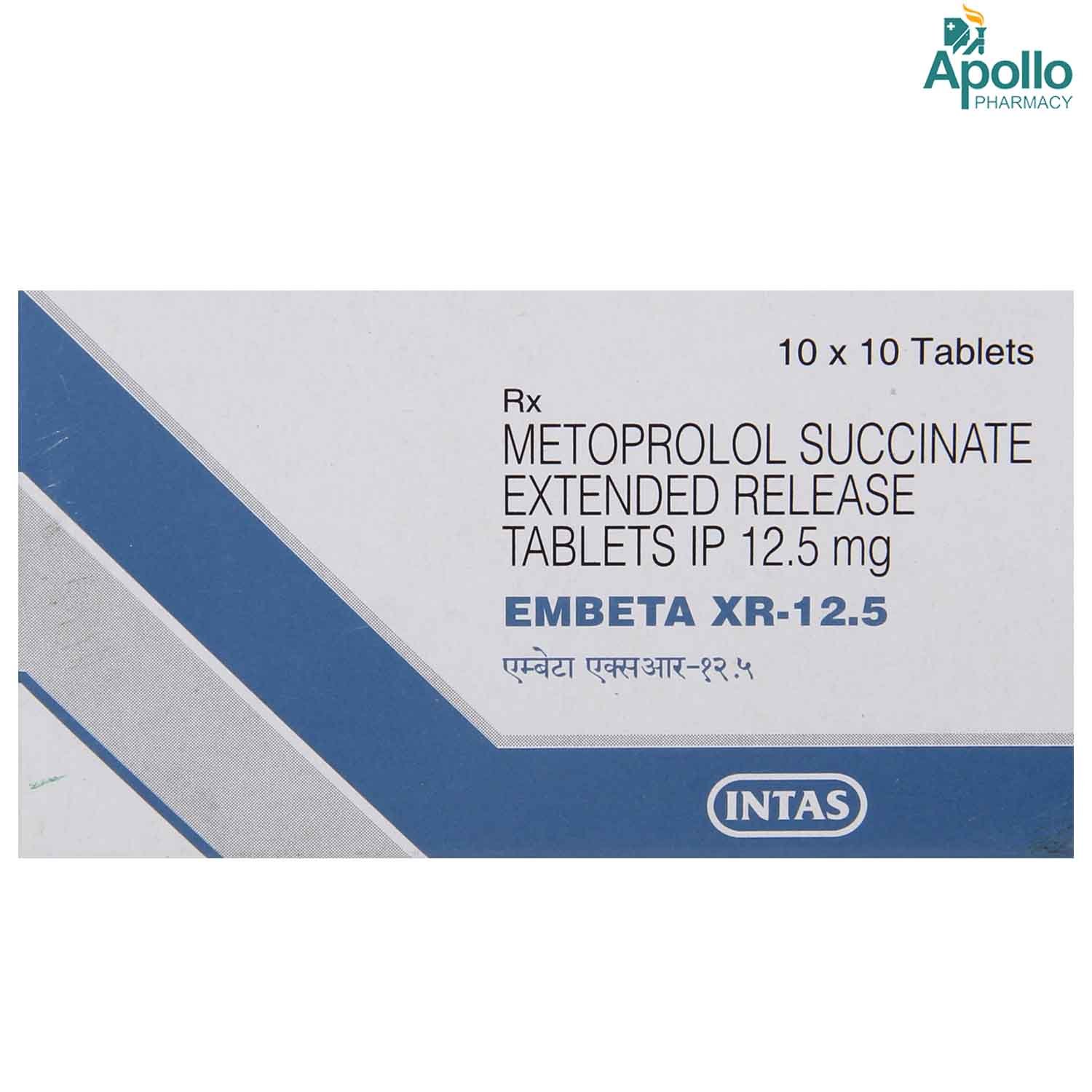 Embeta XR-12.5 Tablet 10's, Pack of 10 TABLETS Embeta XR-12.5 Tablet 10's, Pack of 10 TABLETS