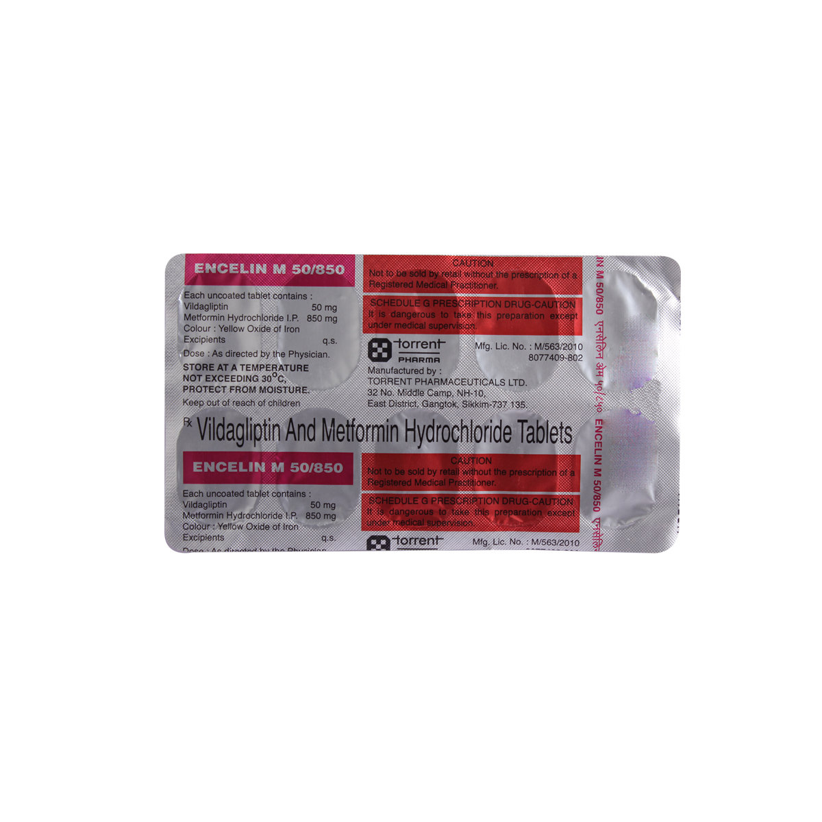 Encelin M 50/850mg Tablet 10's, Pack of 10 Encelin M 50/850mg Tablet 10's, Pack of 10