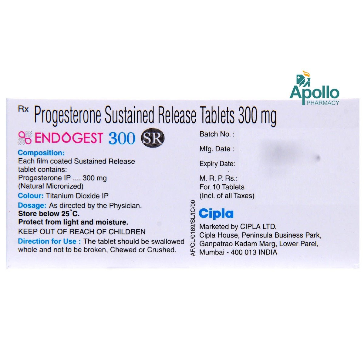 Endogest 300 SR Tablet 10's, Pack of 10 TABLETS Endogest 300 SR Tablet 10's, Pack of 10 TABLETS