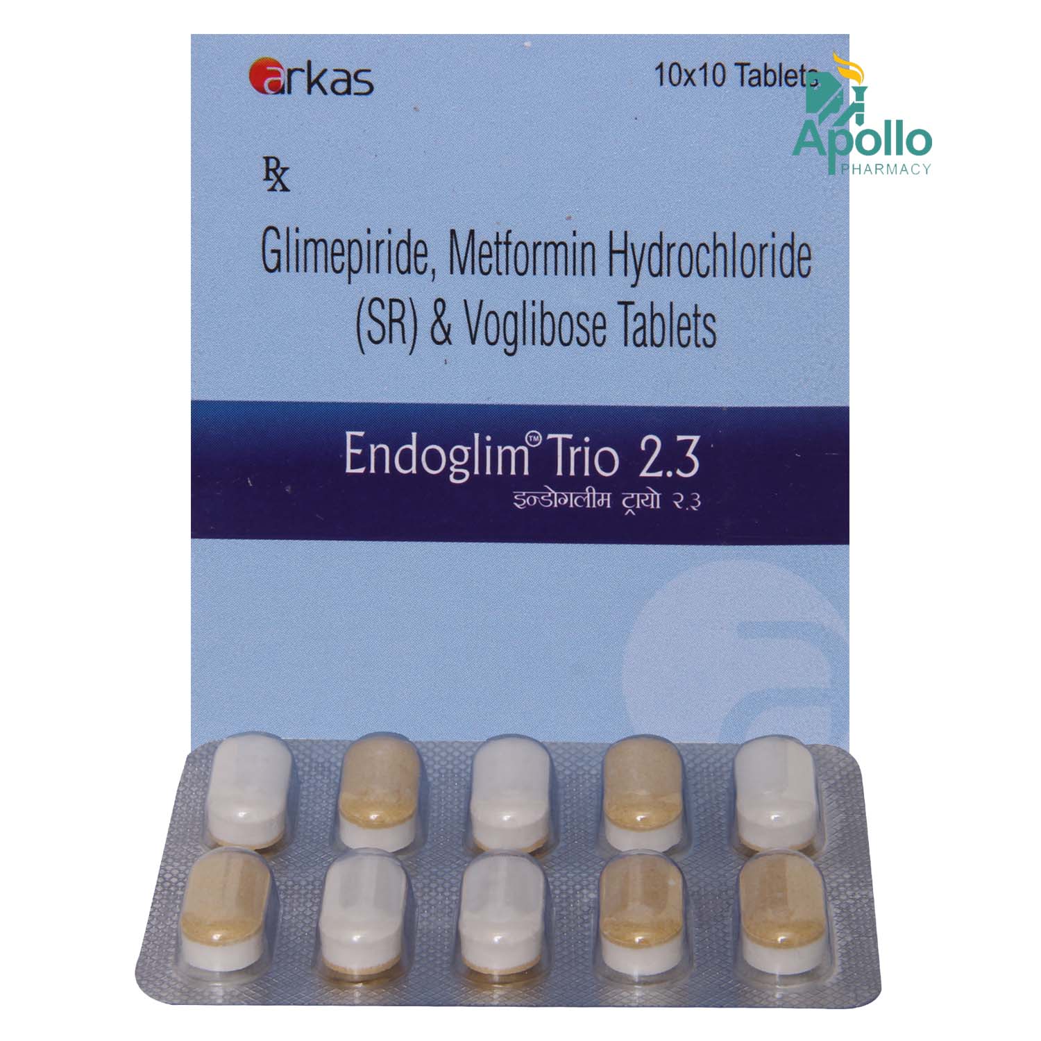 Endoglim Trio 2.3 Tablet 10's, Pack of 10 TABLETS Endoglim Trio 2.3 Tablet 10's, Pack of 10 TABLETS