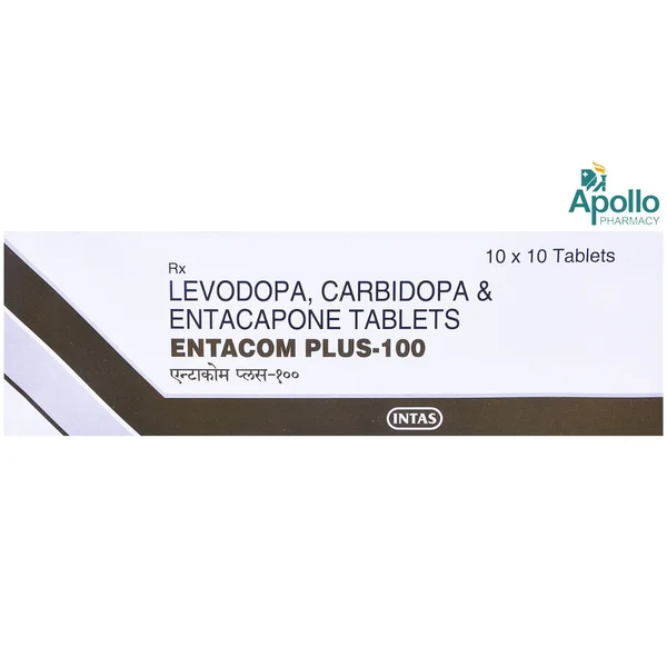 Entacom Plus 100 Tablet 10's, Pack of 10 TabletS