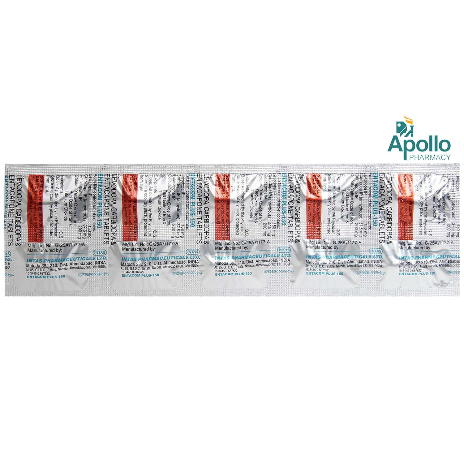 Entacom Plus 150 Tablet 10's, Pack of 10 TABLETS Entacom Plus 150 Tablet 10's, Pack of 10 TABLETS