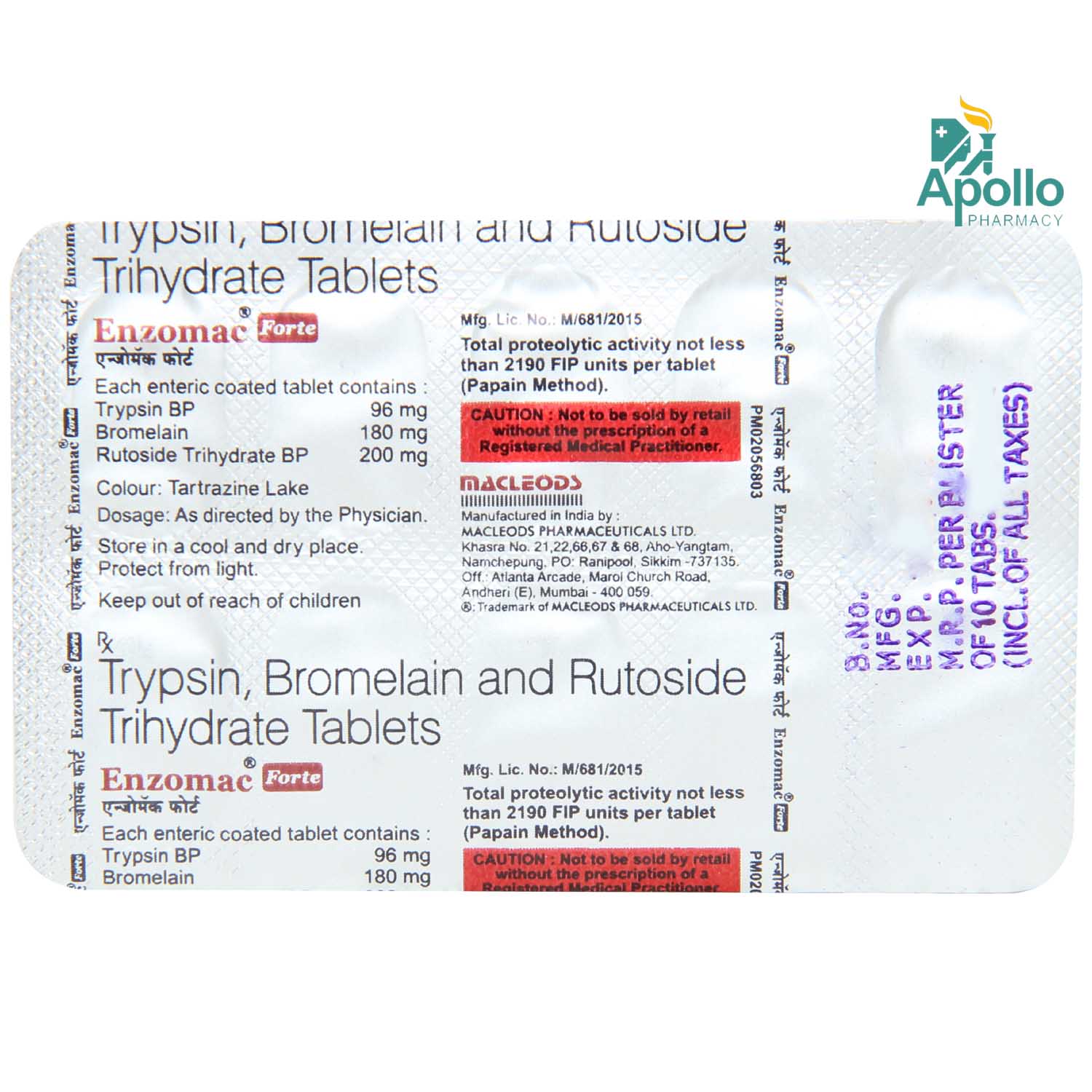 Enzomac Forte Tablet 10's, Pack of 10 Enzomac Forte Tablet 10's, Pack of 10