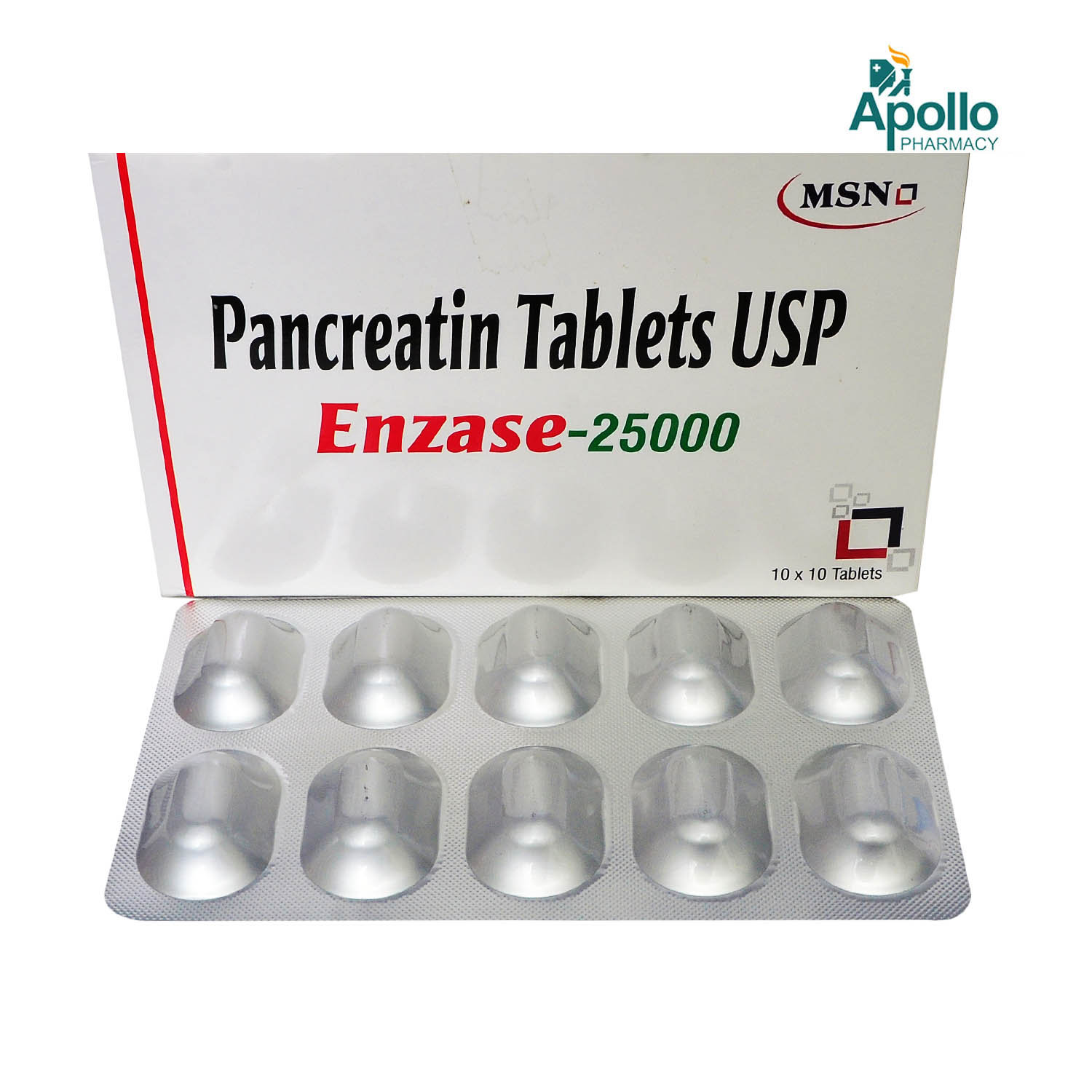Enzase-25000 Tablet 10's, Pack of 10 TabletS Enzase-25000 Tablet 10's, Pack of 10 TabletS