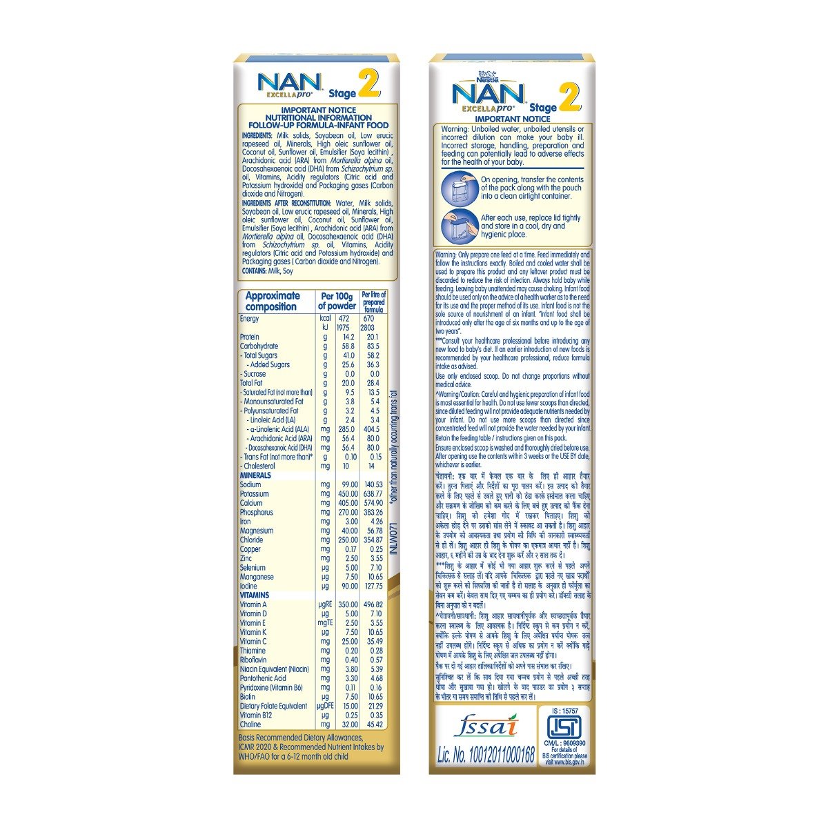 Nestle Nan Excellapro Follow-Up Formula Stage 2 (After 6 Months) Powder, 400 gm Refill Pack, Pack of 1 Nestle Nan Excellapro Follow-Up Formula Stage 2 (After 6 Months) Powder, 400 gm Refill Pack, Pack of 1