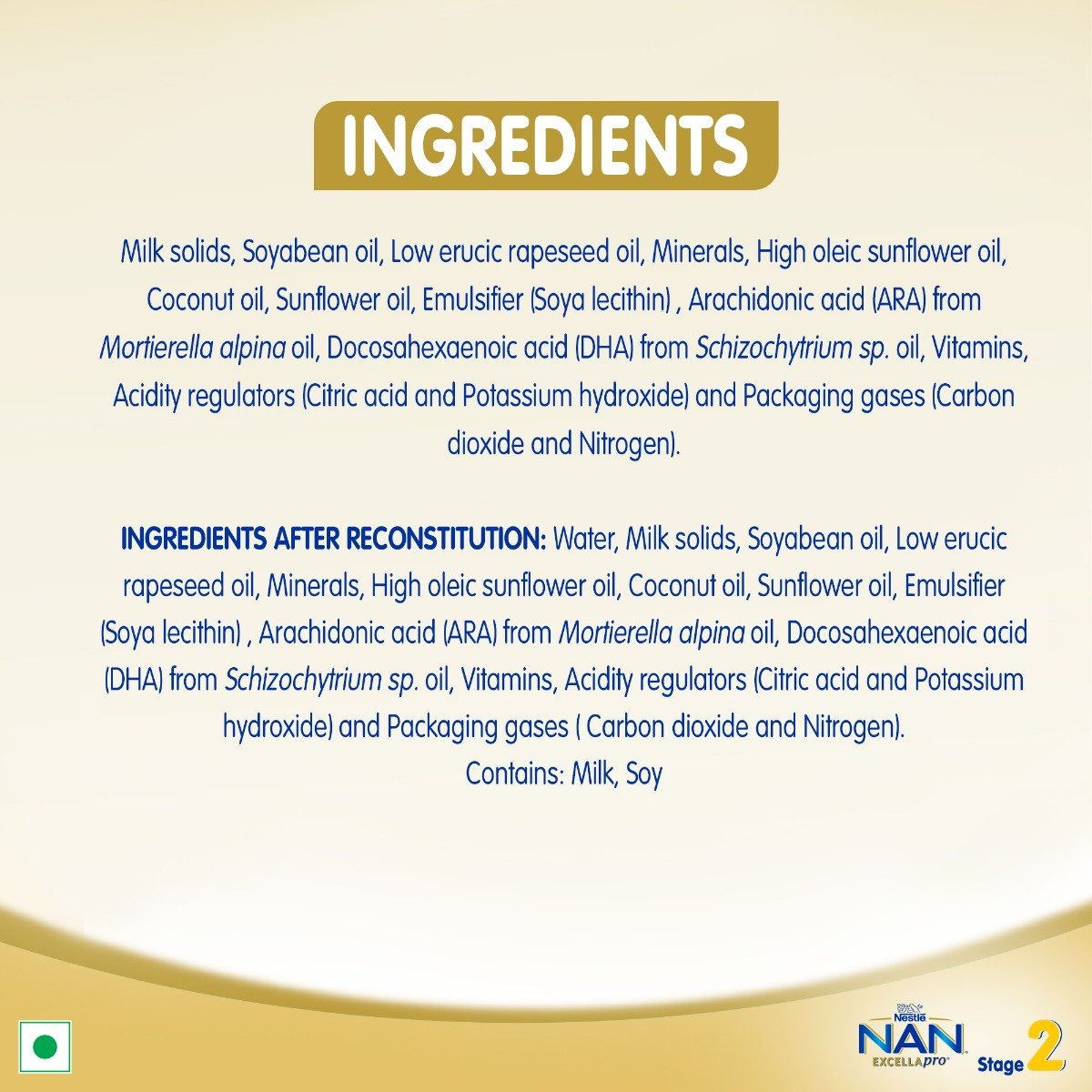 Nestle Nan Excellapro Follow-Up Formula Stage 2 (After 6 Months) Powder, 400 gm Refill Pack, Pack of 1 Nestle Nan Excellapro Follow-Up Formula Stage 2 (After 6 Months) Powder, 400 gm Refill Pack, Pack of 1