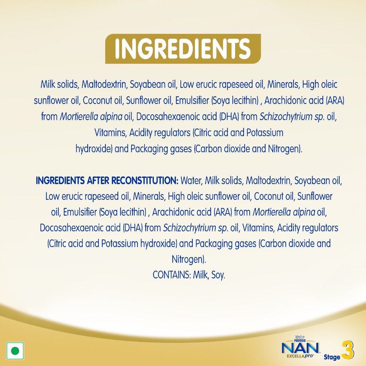 Nestle Nan Excellapro Follow-Up Formula Stage 3 (After 12 Months) Powder, 400 gm Refill Pack, Pack of 1 Nestle Nan Excellapro Follow-Up Formula Stage 3 (After 12 Months) Powder, 400 gm Refill Pack, Pack of 1
