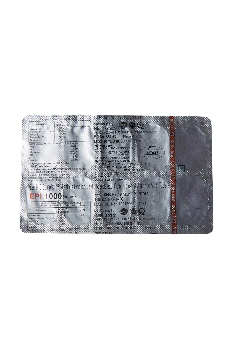 EPI 1000 Tablet 10's, Pack of 10 TABLETS EPI 1000 Tablet 10's, Pack of 10 TABLETS