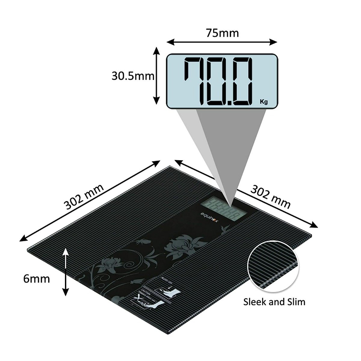Equinox Personal Digital Weighing Scale EQ-EB-9300, 1 Count, Pack of 1 Equinox Personal Digital Weighing Scale EQ-EB-9300, 1 Count, Pack of 1
