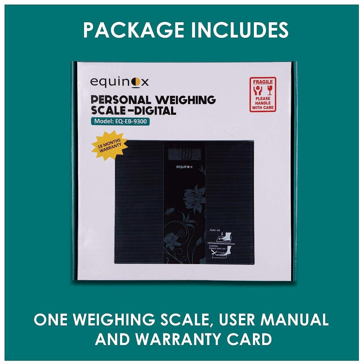 Equinox Personal Digital Weighing Scale EQ-EB-9300, 1 Count, Pack of 1 Equinox Personal Digital Weighing Scale EQ-EB-9300, 1 Count, Pack of 1