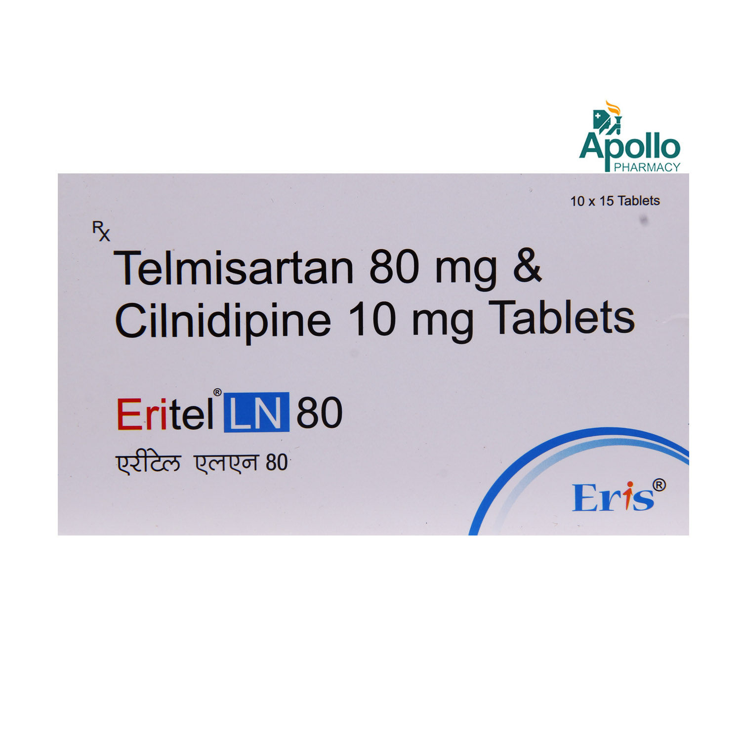 Buy Eritel LN 80 mg/10 mg Tablet 15's Online