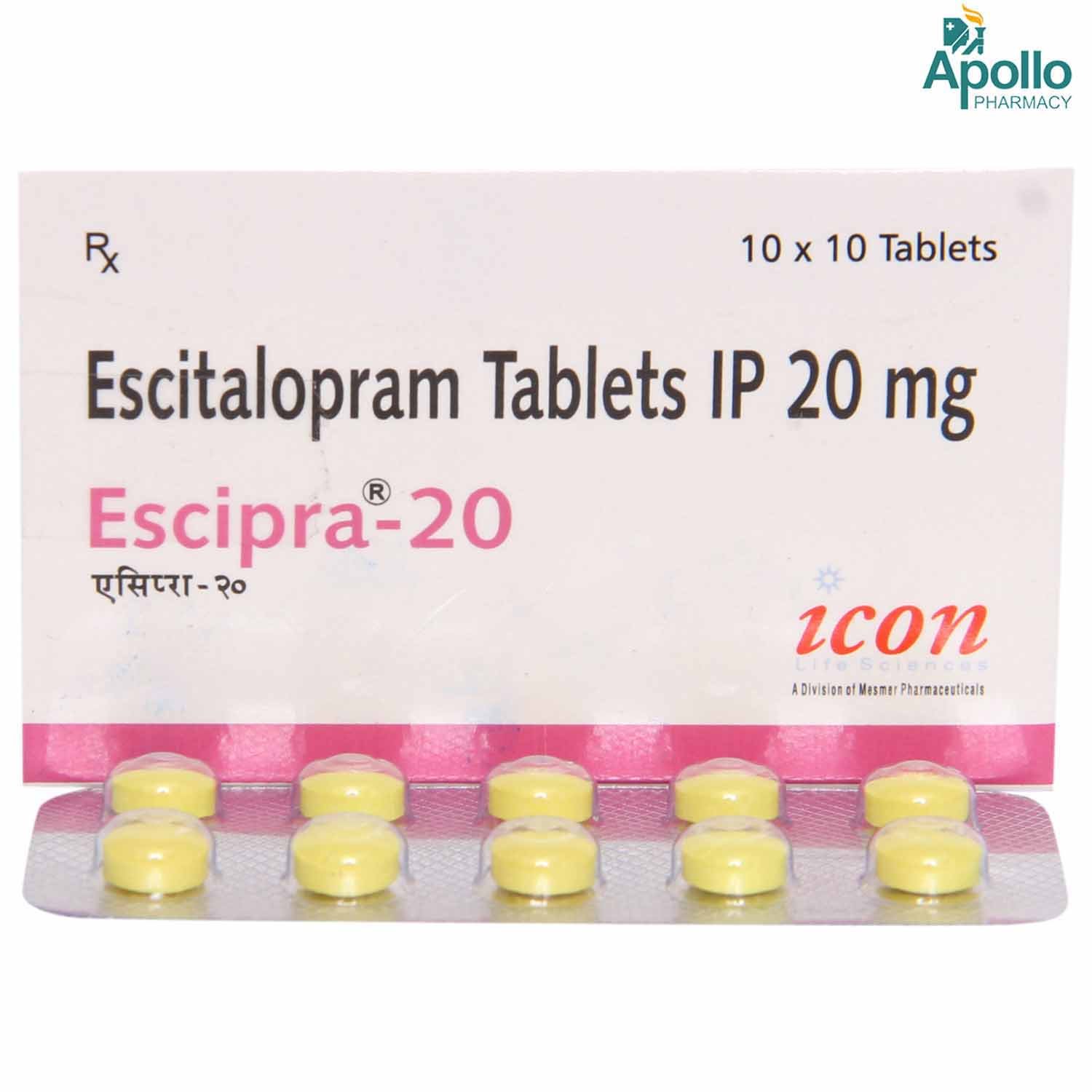 Escipra-20 Tablet 10's, Pack of 10 TABLETS Escipra-20 Tablet 10's, Pack of 10 TABLETS