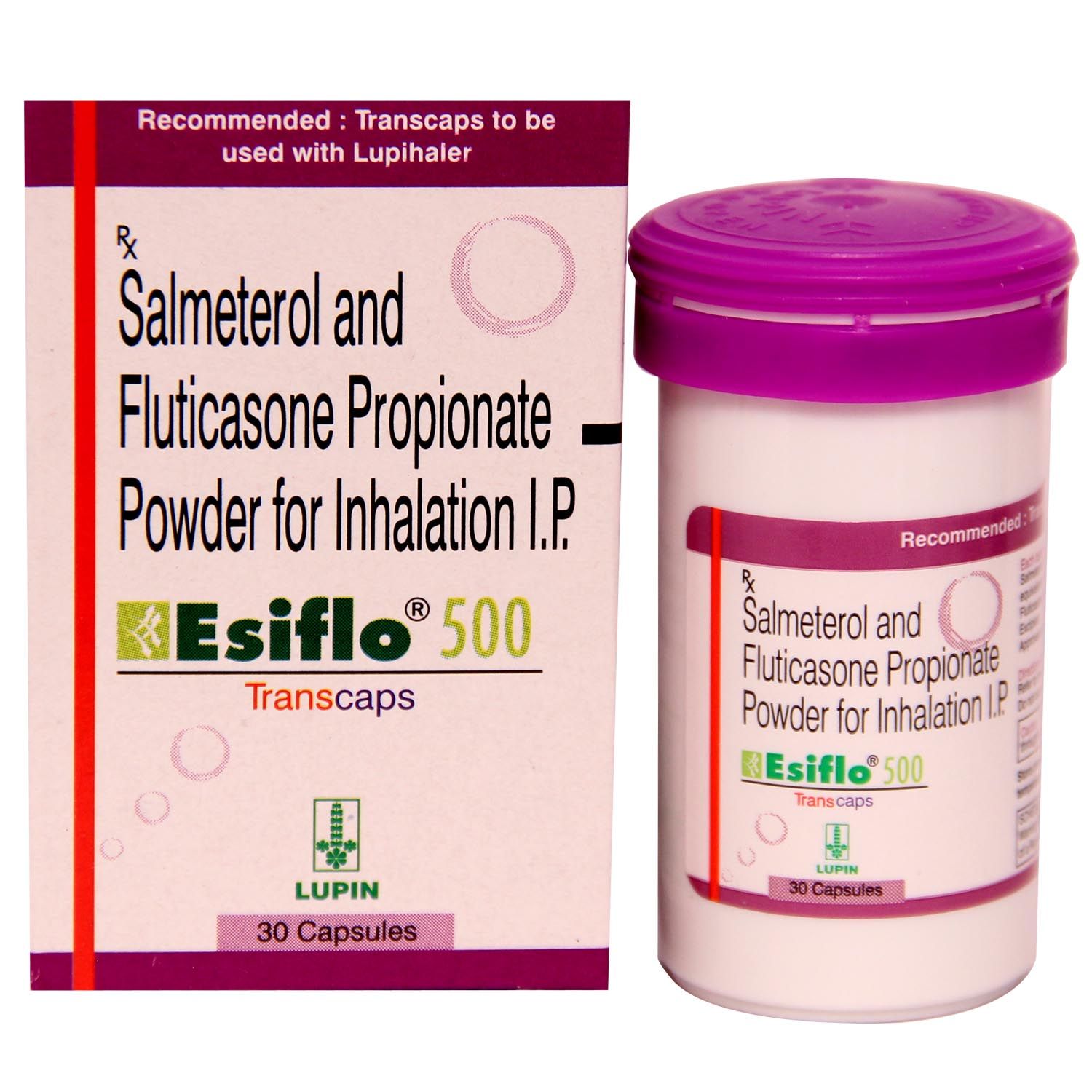 Buy Esiflo 500 Transcaps 30's Online