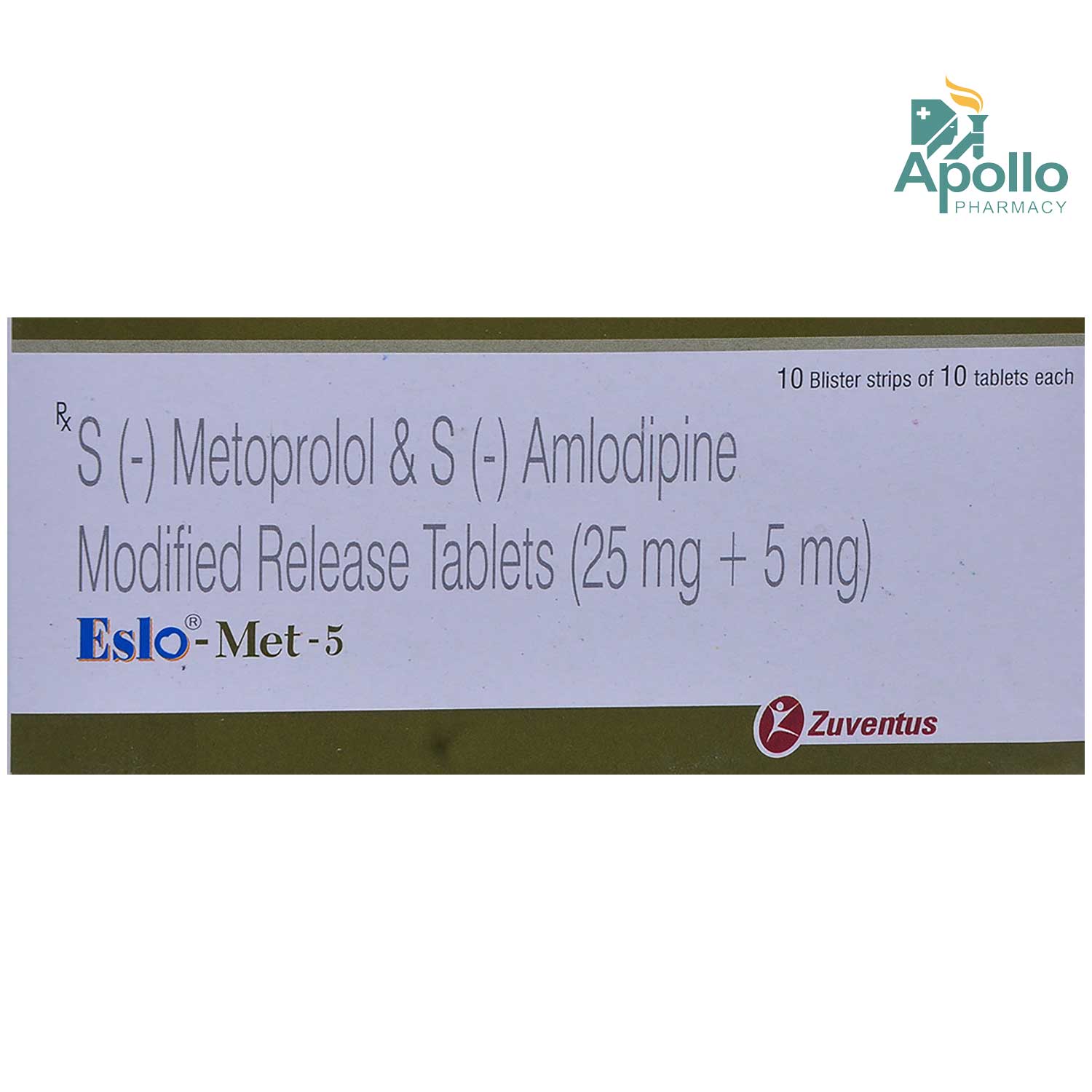 Buy Eslo-Met-5 Tablet 10's Online