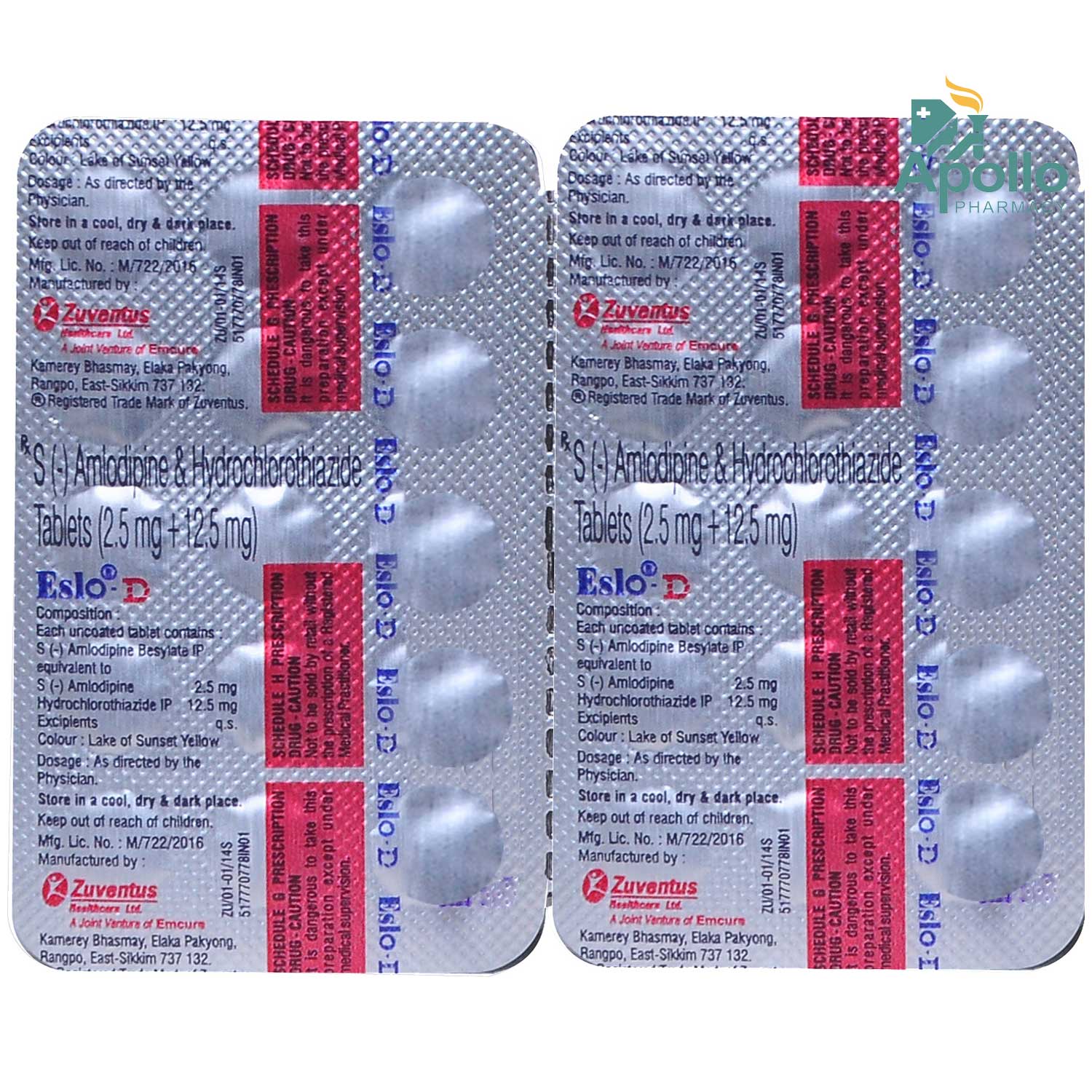 Eslo-D Tablet 15's, Pack of 15 TabletS Eslo-D Tablet 15's, Pack of 15 TabletS
