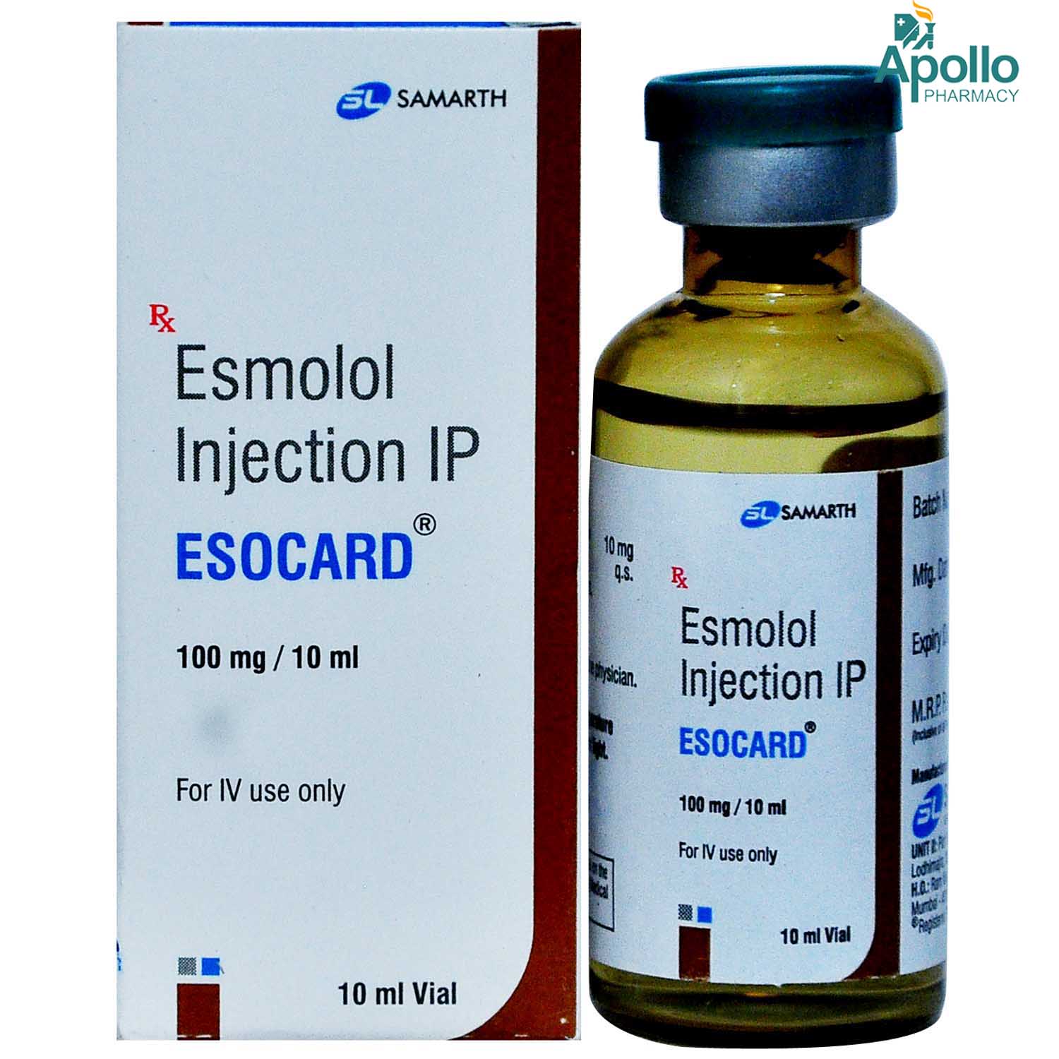 ESOCARD 100MG VIAL INJECTION 10ML , Pack of 1 INJECTION ESOCARD 100MG VIAL INJECTION 10ML , Pack of 1 INJECTION