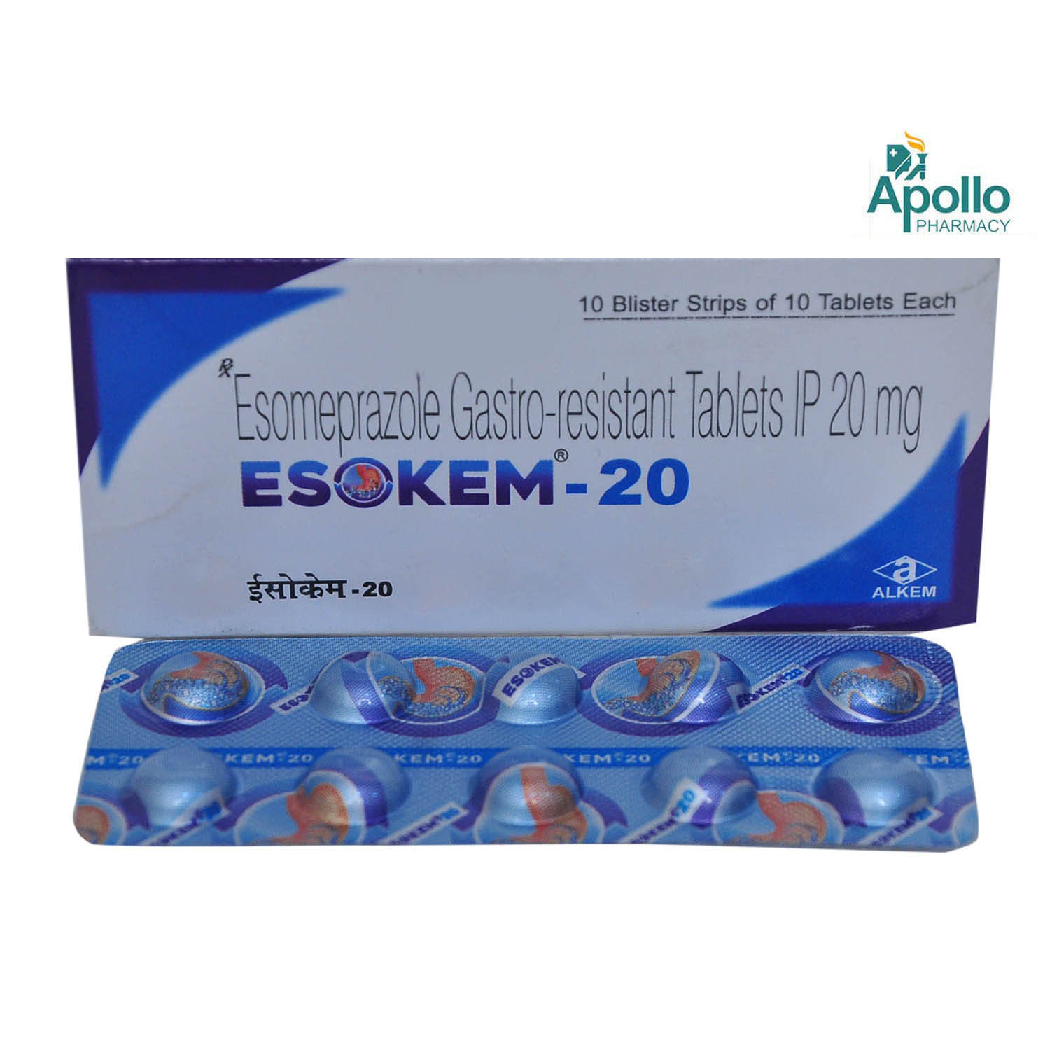 Esokem 20 mg Tablet 10's, Pack of 10 TabletS Esokem 20 mg Tablet 10's, Pack of 10 TabletS