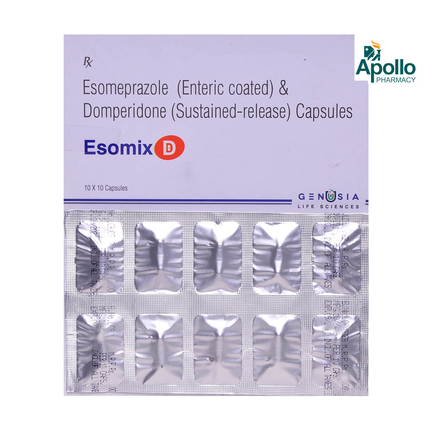 Esomix D Capsule 10's, Pack of 10 CapsuleS Esomix D Capsule 10's, Pack of 10 CapsuleS